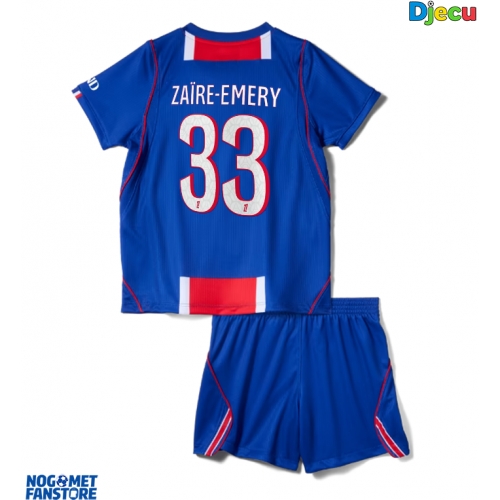 Paris Saint-Germain Warren Zaire-Emery #33 Domaci Dres za djecu 2026-27 Kratak Rukav (+ Kratke hlače)
